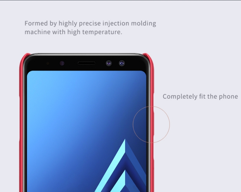 Ốp Lưng Samsung Galaxy A8 Plus 2018 Hiệu Nillkin Dạng Sần được làm bằng nhựa Polycarbonat có khả năng đàn hồi tốt, không bị giòn và khả năng chống trầy xước tốt trong nhưng va chạm.